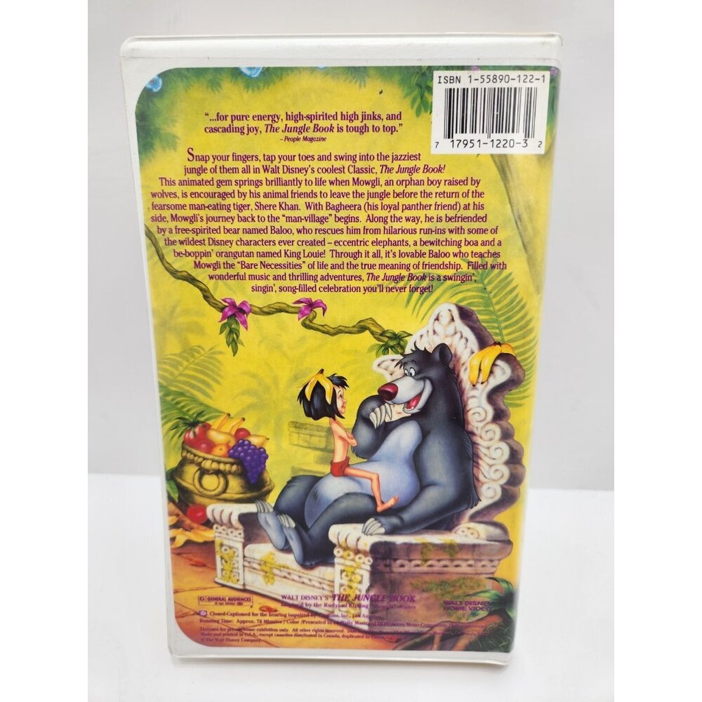 The Jungle Book Walt Disney's Black Diamond Classic Collection‎ VHS - Picture 2 of 9